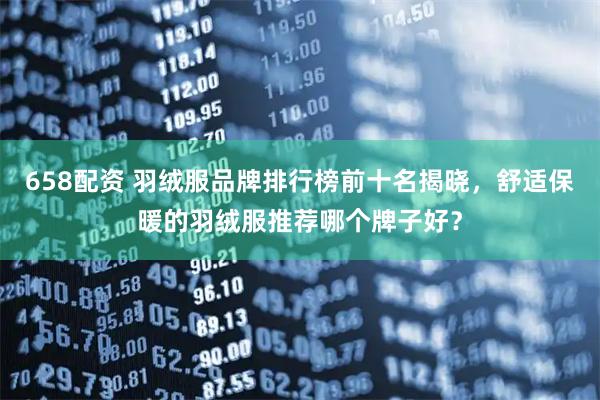 658配资 羽绒服品牌排行榜前十名揭晓，舒适保暖的羽绒服推荐哪个牌子好？